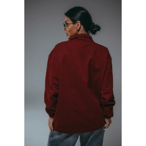 Свитшот женский "Брамея" лакост 2-х нитка пенье (р-ры: 46-60) бордо Свитшот женский "Брамея" лакост 2-х нитка пенье (р-ры: 46-60) бордо