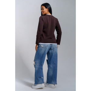 Лонгслив женский "Рига" кулирка (р-ры: 44-54) шоколад Лонгслив женский "Рига" кулирка (р-ры: 44-54) шоколад