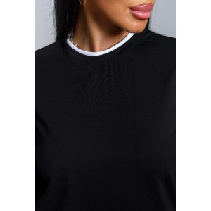 Лонгслив женский "Рига" кулирка (р-ры: 44-54) черный Лонгслив женский "Рига" кулирка (р-ры: 44-54) черный