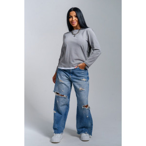 Лонгслив женский "Рига" кулирка (р-ры: 44-54) серый Лонгслив женский "Рига" кулирка (р-ры: 44-54) серый