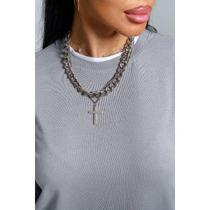 Лонгслив женский "Рига" кулирка (р-ры: 44-54) серый Лонгслив женский "Рига" кулирка (р-ры: 44-54) серый