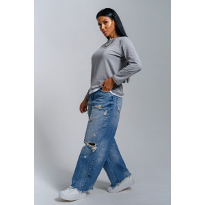 Лонгслив женский "Рига" кулирка (р-ры: 44-54) серый Лонгслив женский "Рига" кулирка (р-ры: 44-54) серый