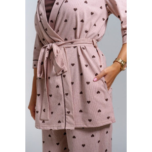 Пижама тройка женская "Асти" кулирка (р-ры: 48-58) шоколад Пижама тройка женская "Асти" кулирка (р-ры: 48-58) шоколад