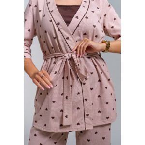 Пижама тройка женская "Асти" кулирка (р-ры: 48-58) шоколад Пижама тройка женская "Асти" кулирка (р-ры: 48-58) шоколад