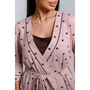 Пижама тройка женская "Асти" кулирка (р-ры: 48-58) шоколад Пижама тройка женская "Асти" кулирка (р-ры: 48-58) шоколад