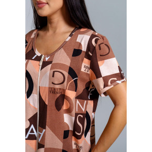 Халат женский "Грация" кулирка (р-ры: 46-64) шоколад Халат женский "Грация" кулирка (р-ры: 46-64) шоколад