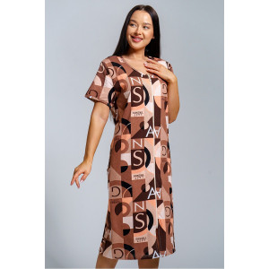 Халат женский "Грация" кулирка (р-ры: 46-64) шоколад Халат женский "Грация" кулирка (р-ры: 46-64) шоколад