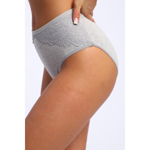 Трусы женские №45052 кулирка с лайкрой (р-ры: 48-52) серый