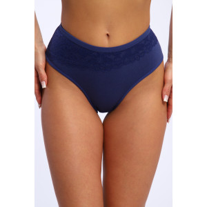 Трусы женские №45051 кулирка с лайкрой (р-ры: 48-52) синий