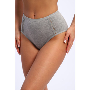 Трусы женские №45050 кулирка с лайкрой (р-ры: 48-52) серый