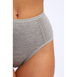 Трусы женские №45050 кулирка с лайкрой (р-ры: 48-52) серый