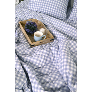 Набор для сна с одеялом КП26-1433 ВБ голубой-белый