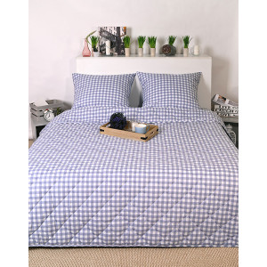 Набор для сна с одеялом КП26-1433 ВБ голубой-белый