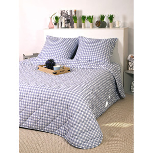 Набор для сна с одеялом КП26-1433 ВБ голубой-белый