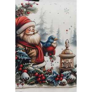 Наволочка-чехол декоративная на молнии "Дед, фонарь, снеговик" 2 шт.