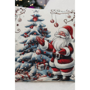 Наволочка-чехол декоративная на молнии "Дед, елка, снеговик" 2 шт.