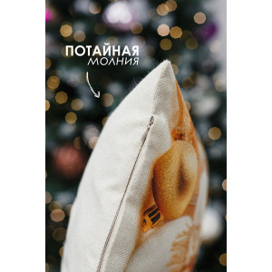 Наволочка-чехол декоративная на молнии "Гном в золоте" 2 шт.