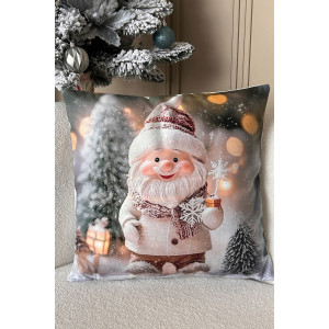 Наволочка-чехол декоративная с 3D-эффектом на молнии "Снеговик и Гном" 2 шт.