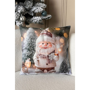 Наволочка-чехол декоративная с 3D-эффектом на молнии "Снеговик и Гном" 2 шт.