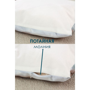 Наволочка-чехол декоративная с 3D-эффектом на молнии "Снеговик и Гном" 2 шт.