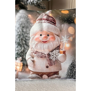 Наволочка-чехол декоративная с 3D-эффектом на молнии "Снеговик и Гном" 2 шт.