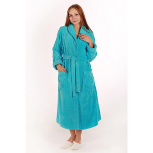 Халат женский велюровый "Женская элегия" (последний размер) бирюзовый 48 Халат женский велюровый "Женская элегия" (последний размер) бирюзовый 48