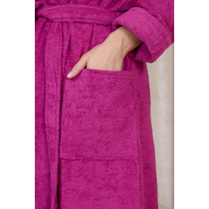 Халат женский шаль махровый удлиненный "Женская элегия" (последний размер) фуксия 50 Халат женский шаль махровый удлиненный "Женская элегия" (последний размер) фуксия 50