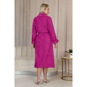 Халат женский шаль махровый удлиненный "Женская элегия" (последний размер) фуксия 50 Халат женский шаль махровый удлиненный "Женская элегия" (последний размер) фуксия 50