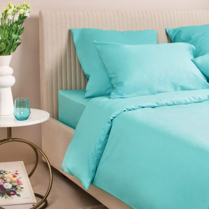 Пододеяльник на молнии сатин "Моноспейс" бирюзовый (последний размер) 175х215 Пододеяльник на молнии сатин "Моноспейс" бирюзовый (последний размер) 175х215