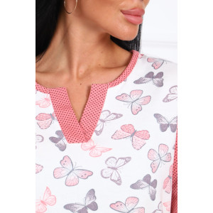 Пижама женская 01015 футер с начёсом (последний размер) коралловый 54,58 Пижама женская 01015 футер с начёсом (последний размер) коралловый 54,58