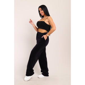 Брюки женские 01039 велюр (последний размер) черный 48 Брюки женские 01039 велюр (последний размер) черный 48