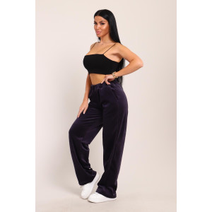 Брюки женские 01039 велюр (последний размер) фиолетовый 50 Брюки женские 01039 велюр (последний размер) фиолетовый 50