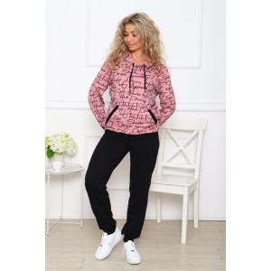 Костюм двойка женский 940-4 футер с лайкрой (последний размер) розовый 54 Костюм двойка женский 940-4 футер с лайкрой (последний размер) розовый 54