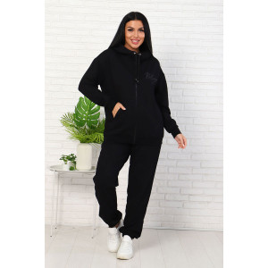 Костюм двойка женский 907-7 футер 2-х нитка с лайкрой (последний размер) черный 54,58 Костюм двойка женский 907-7 футер 2-х нитка с лайкрой (последний размер) черный 54,58