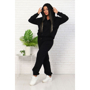 Костюм двойка женский 907-7 футер 2-х нитка с лайкрой (последний размер) черный 54,58 Костюм двойка женский 907-7 футер 2-х нитка с лайкрой (последний размер) черный 54,58