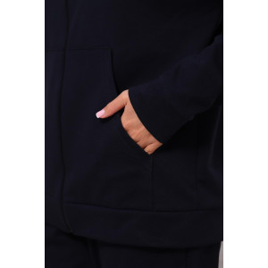 Костюм двойка женский 01024 футер 2-х нитка с начесом (последний размер) темно-синий 58 Костюм двойка женский 01024 футер 2-х нитка с начесом (последний размер) темно-синий 58