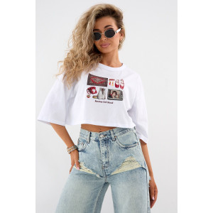 Топ женский №057350 Т1 кулирка (р-ры: 44-54) белый Топ женский №057350 Т1 кулирка (р-ры: 44-54) белый