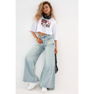 Топ женский №057350 Т1 кулирка (р-ры: 44-54) белый Топ женский №057350 Т1 кулирка (р-ры: 44-54) белый