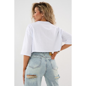 Топ женский №057350 Т1 кулирка (р-ры: 44-54) белый Топ женский №057350 Т1 кулирка (р-ры: 44-54) белый