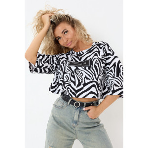Топ женский №057350 Т1 кулирка (р-ры: 44-54) зебра Топ женский №057350 Т1 кулирка (р-ры: 44-54) зебра
