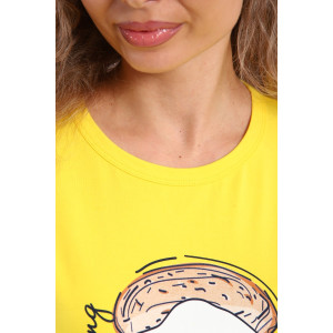 Костюм двойка женский КД-00-007 кулирка (р-ры: 84-112) желтый яичница Костюм двойка женский КД-00-007 кулирка (р-ры: 84-112) желтый яичница