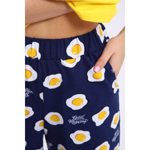 Костюм двойка женский КД-00-007 кулирка (р-ры: 84-112) желтый яичница Костюм двойка женский КД-00-007 кулирка (р-ры: 84-112) желтый яичница