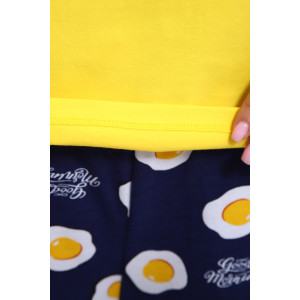 Костюм двойка женский КД-00-007 кулирка (р-ры: 84-112) желтый яичница Костюм двойка женский КД-00-007 кулирка (р-ры: 84-112) желтый яичница