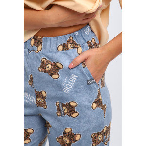 Костюм двойка женский КД-00-007 кулирка (р-ры: 84-112) бежевый медведь-тигр Костюм двойка женский КД-00-007 кулирка (р-ры: 84-112) бежевый медведь-тигр