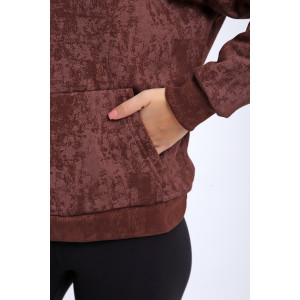 Толстовка женская №29019 футер 3-х нитка с начесом (р-ры: 40-56) коричневый Толстовка женская №29019 футер 3-х нитка с начесом (р-ры: 40-56) коричневый