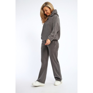 Костюм двойка женский №064 флис (р-ры: 44-54) серый Костюм двойка женский №064 флис (р-ры: 44-54) серый