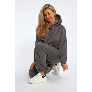 Костюм двойка женский №064 флис (р-ры: 44-54) серый Костюм двойка женский №064 флис (р-ры: 44-54) серый