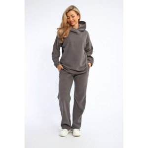 Костюм двойка женский №064 флис (р-ры: 44-54) серый Костюм двойка женский №064 флис (р-ры: 44-54) серый