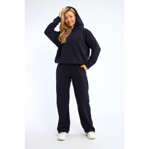 Костюм двойка женский №064 флис (р-ры: 44-54) темно-синий Костюм двойка женский №064 флис (р-ры: 44-54) темно-синий