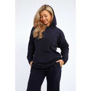 Костюм двойка женский №064 флис (р-ры: 44-54) темно-синий Костюм двойка женский №064 флис (р-ры: 44-54) темно-синий